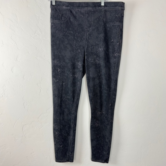 Spanx Jean-ish Ankle Leggings Jeggings Charcoal Camo Gray‎ Pull On Knit Shaping - Picture 1 of 9